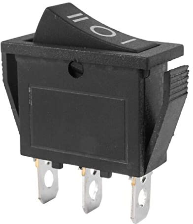 DAZZLEEX Lot de 10 interrupteurs à bascule rectangulaires à 3 positions SPDT pour tableau de bord de voiture 12 V Noir