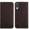 Klapphülle Kompatible für Samsung Galaxy A70, Einfarbig PU Lederhülle Weich TPU Handyhülle mit Kartenfach Stark Magnetverschluss Flip Case -Braun