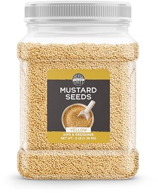 Birch & Meadow 3 lb of Yellow Mustard Seeds, Mild Mustard Flavor, Dips & Dressings