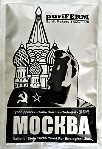 HUGBERT Turbohefe Puriferm Moskva Vodka Alkohol Gärhefe Hefe 21%, 20 Stück