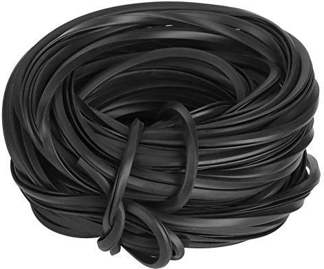 AYNEFY Greenhouse Rubber Strip, 4m/10m/18m, Black, Premium Quality, Easy to Clip, Compatible with Most Greenhouses, Essential for Glass Sealing
