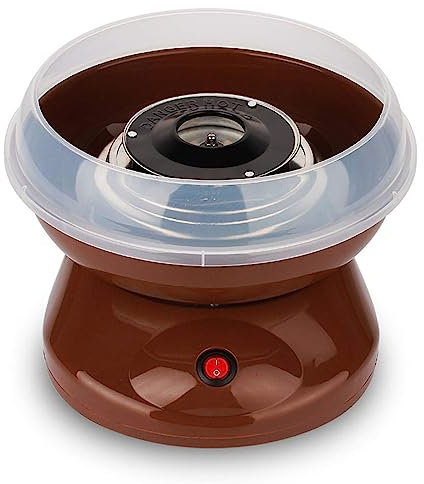 UZIAH Mini Cotton Candy Machine, 500W Electric Cotton Sugar Floss Maker, Household Kids Party Sweet Gift,Brown