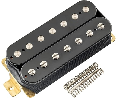 Artec HBA117 Alnico 5 Descubierto Pastilla Humbucker Puente Pickup 18,2K para Guitarra Eléctrica 7 Cuerdas, Negro