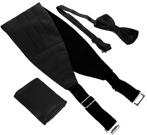 GALPADA Kummerbund Und Fliege Mit Einstecktuch Für Herren Stilvolle Accessoires Für Smoking Anzug Und Festivitäten Hochwertige Verarbeitung