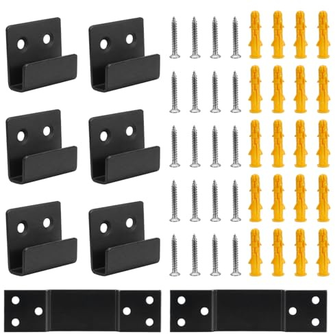Modixun Bewegliche Spiegelclips für Wandmontage, Edelstahl schwere Spiegelaufhängung Hängendes Hardware-Set, Bilderrahmen Wandmontage Halterung, 6er-Pack (8 mm Breite)