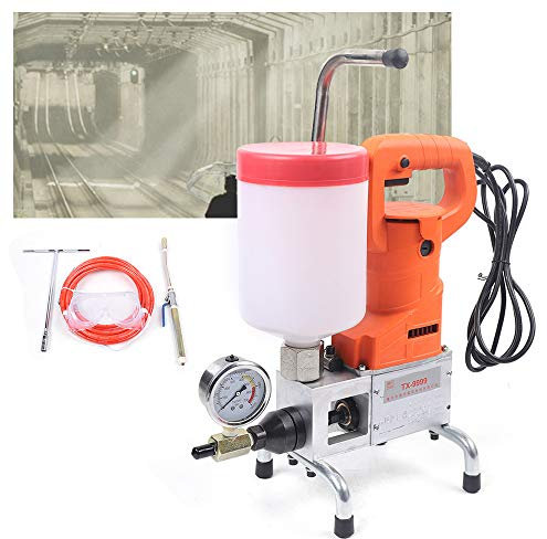 KiwiHood Macchina elettrica per colata ad alta pressione, 720 W, 220 V, pompa per iniezione, per riparazione del calcestruzzo, impermeabile, riparazione di crepe
