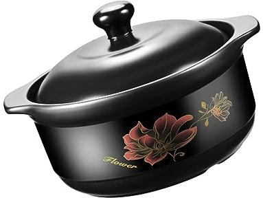 Garneck Cazuela De Cerámica Gruesa Para Cocinar Olla De Barro Para Guisar Sopa De Pollo Uso Fogón De Gas o Inducción