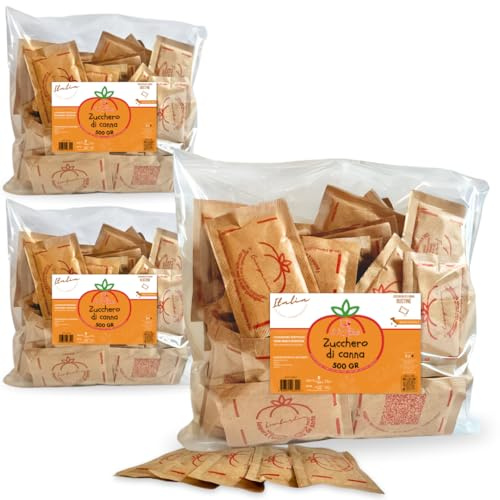 Zucchero & Proverbi 20tipici - 300 Bustine Zucchero di Canna da 5gr con Frasi & Citazioni Italiane - Bustine Monodose 3 x 500G - Made in Italy (1,5KG/300 BUSTINE, CANNA)