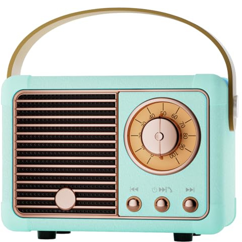 Retro Bluetooth Speaker Portable Wireless Speaker Gifts for Teenage Boys | Birthday Gifts for Boys,Girls,Men,Women Vintage Speaker for Room Decor, Bedroom,Office Portable Speaker with Built-in Mic