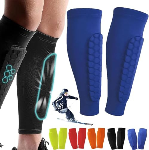 Achilles Shinbang Shields, Shinbang Protector 2.0, Shindefender Schienbeinschoner, Shinbang Ski-Protektoren, Fußball-Schienbeinschoner, Ski-Guard-Socken, Schienbeinschoner Fußball Erwachsene für Sport