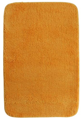NYVI Badematte NYVISpa Lasalle XXL 70x120 cm Orange Rechteckig - Badezimmerteppich - rutschfest, Saugfähig, Schnell Trocknend, Fußbodenheizung geeignet, Oeko-TEX, Waschbar, Weich