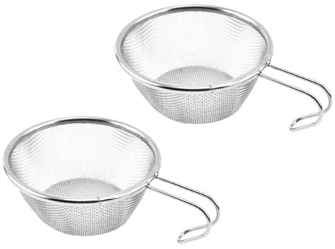 3 Set 3 Set Di Colini Cucchiai Filtri Per Alimenti Setaccio Scolapasta Pieghevole -Frutta E Olio Setaccio In Acciaio Inox Per Farina 2 pezzi * 3 MAGICLULU