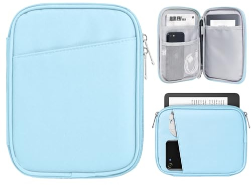 TiMOVO 6-7 Zoll Schutzhülle für E-Reader Book, Baby Blau | Schutzhülle mit Tasche für Paperwhite/Colorsoft Signature Edition/Oasis & Kobo E-Reader