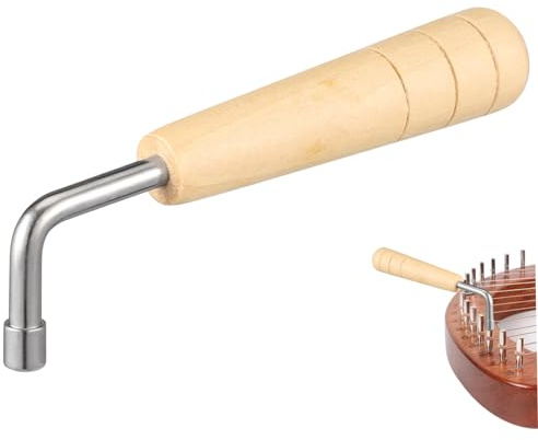 Vaguelly Stimmschlüssel für Harfe mit Holzgriff und Metallkern Rostfrei zur Klangverbesserung Zubehör für Saiteninstrumente und Stimmwerkzeuge