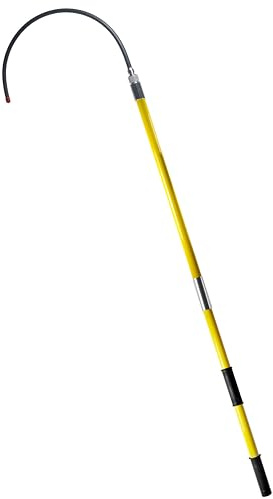 UL-Certified Insulated Rescue Hook, 7.6ft Fiberglass Pole with Detachable Hook for Live-Line & Emergency Rescue | 1000V-35KV Rated | ASTM F711 Compliant