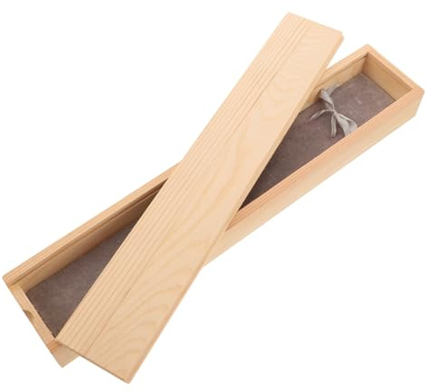jojofuny Kleine Kalligrafie Pinselbox Aus Zedernholz Mit Deckel Einzelpinsel Aufbewahrungsbox Für Künstler Und Studenten Dekoratives Geschenk Für Weihnachten