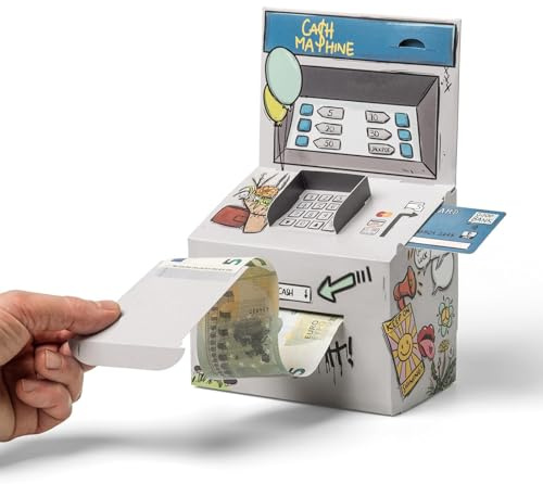 Zimoer Geldautomat Geschenkbox – Kreative DIY Gelddruckmaschine für besondere Anlässe wie Hochzeiten & Geburtstage – Personalisierbares Design inklusive