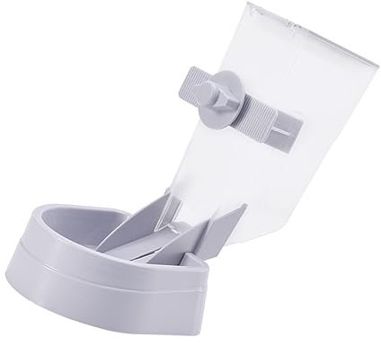 Toyvian 1PC Automatic Wall Mounted Pet Feeder Tipping Cat and Dog Food Bowl with Fresh Keeping Box Easy to Clean Gray Color for Pet Cages and Indoor Use
