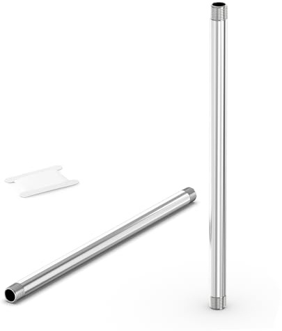 TAILONZ 2Pzs Raccord Tubé 304SS 1 Macho x Macho BSP 400mm | Alarga La Tubería, Resistente A La Corrosión, Sellado Hermético, Para Sistemas Neumáticos Y De Fluidos.