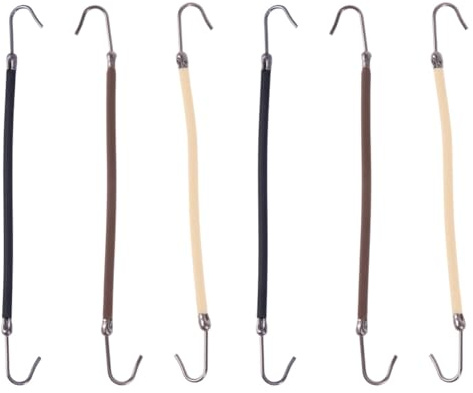 VILLFUL 18 piezas Gomas Pelo de Silicona Flexibles con Gancho para Coleta Accesorios Pelo para Mujeres y Niñas Colores Negro Marrón y Beige Unidades por Tono