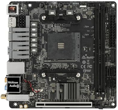 Scheda madre Intel Mere Fit for ASRock B450 Gaming-ITX/AC, Socket AM4, Compatibile con Ryzen 5 5600G, 5600 R7 5700X3D, 5800X, Processore DDR4, M.2 PCIe 3.0, Mini ITX