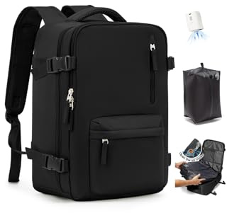 SZLX Mochila al Vacío con Bomba Equipaje de Mano 40x30x20 Ryanair Vueling Wizzair Mochila Viaje Cabina Avion 40x30x20 Mujer Bolsas de Viaje Easyjet Maleta Portatil 14 pulgadas Hombre
