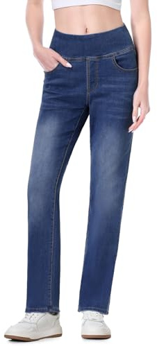 Chasehot Pull on Jeans for Women, High Waisted Stretchy Trendy Straight Bootcut Tapered Denim Jeggings