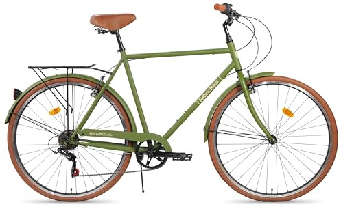 FabricBike Southken Klassisches Trekkingrad, 7 V, Gepäckträger, Lenker und Sattel verstellbar