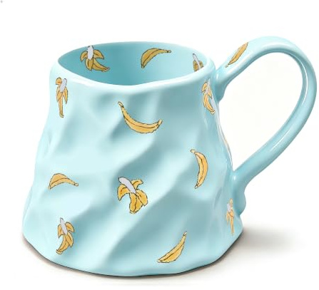 Grande tazza da caffè da 590 ml, tazza in ceramica oversize con motivo floreale, tazza da caffè gigante con grande manico, tazza da tè vintage per latte, cacao, latte, tè, regalo unico per donne, casa
