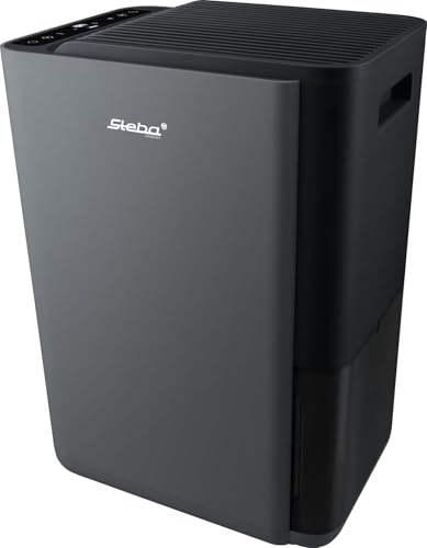 Steba Deumidificatore LE 200, capacità di deumidificazione fino a 20 l/giorno, ideale per stanze fino a 30 m², serbatoio dell'acqua rimovibile da 2 l, pratiche ruote