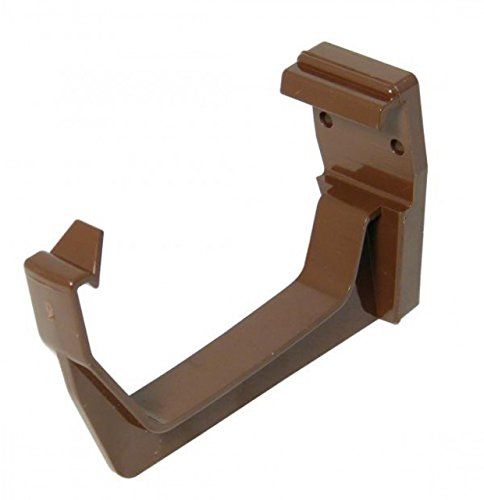 FLOPLAST 114mm Square Fascia Gutter Bracket - Brown - Bag of 10