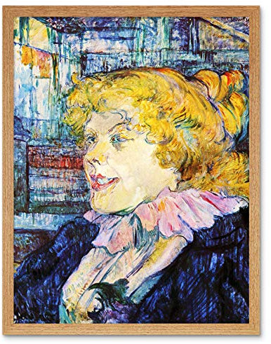 Toulouse-Lautrec Portrait Miss Dolly Star Painting Art Print Framed Poster Wall Decor 12x16 inch Étoile La peinture Affiche mur Déco