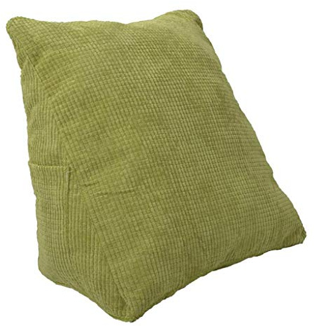 Tubayia Dreieck Keilkissen Rückenkissen Lesekissen Rückenstütze Kissen für Sofa Bett Büro (Grün)