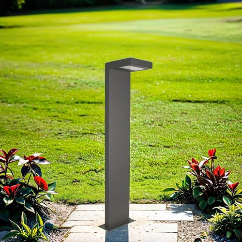 Licht-Erlebnisse LED Außenlampe Anthrazit IP54 wetterfest blendarm Modern MILNER Wegbeleuchtung Garten Terrasse Straße