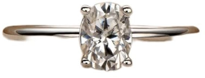 ACGZBD 925 Sterling Silber Echt 1 Karat Oval Moissanite Ringe für Frauen Funkelndes Hochzeitsschmuck Geschenk