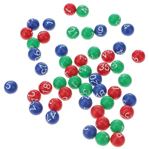 Zerodeko 49 Stück Nummerierte Lotto Kugeln 0.80 Zoll Kunststoff Verlosungskugeln Für Bingo Tombola Partyspiele Kompakte Kleine Spielbälle Mit Klarer Lesbarkeit