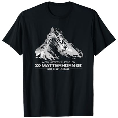 Cervin Suisse Alpes Zermatt Randonnée Montagne Aventure T-Shirt