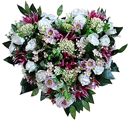 DRW Blumenherz für Friedhof 55 x 45 cm