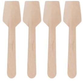 95mm Wooden Spade Spoons – 10,000 Pack | Bulk Biodegradable Birchwood Spoons for Ice Cream & Desserts | Eco-Friendly Utensils for Commercial Use & Sampling