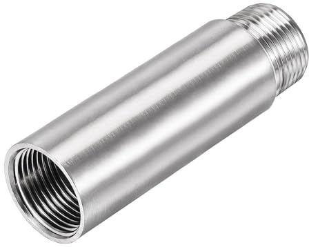 Recogwood Duschkopf-Verlängerungsarm, 4 Zoll Edelstahl Duscharm Extender G 3/4 Zoll Rundrohr für Badezimmerzubehör (10 cm)