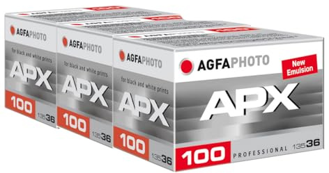 AgfaPhoto APX 100-36 Dreier Pack Schwarz/Weiß Bilderfilm