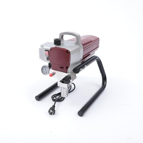 1800W Airless Farbsprühsystem 1.8l/min Farbspritzgerät Farbsprühgerät Airless Farbsprühsystem mit Manometer Airless Wall Paint Sprayer für Wandfarben, 10m Schlauch, 220V