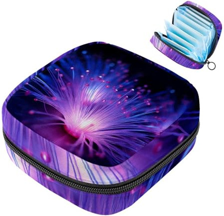 Sacchetto di immagazzinaggio del tovagliolo sanitario,Borsa mestruale,Linee chiare viola,Sacchetti sanitari per prodotti femminili