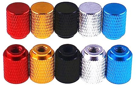 Handfest anziehende Mutter, Rändelmutter, 5 Stück M3 M4 M5 M6 Aluminium Bunte gerändelte Rändelmuttern for Erhöhen und Verlängern Handfest anziehende Mutter Sacklochmuttern, Gold, M6 (Color : Silver