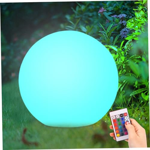 Globe Lamp, Solar Ball Lights Outdoor 16 Colors Rechargeable Remote Control Globe Lamp Garden Outdoor Impact-Resistant Waterproof Night Light for Lawn, Patio, Pond, 8 In Dia., Solar Garden Lights