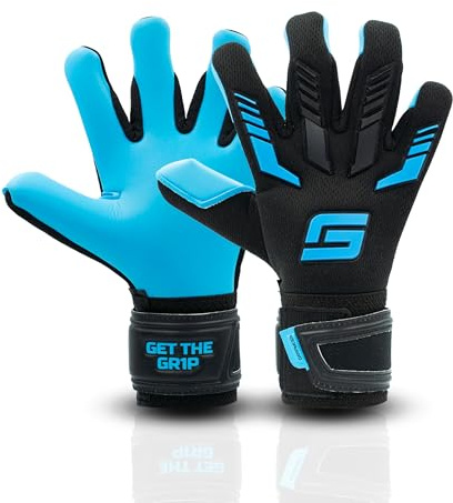 GRIPMODE Guanti da portiere per bambini Aqua Junior 2.0 - Guanti da portiere con ampia superficie di presa - Guanti da portiere di calcio con lattice Griptec da 3 mm per una presa extra - misura 5