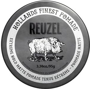 Reuzel Extreme Hold Matte, Strong Hold and Low Shine Pomade 3.38oz/95g