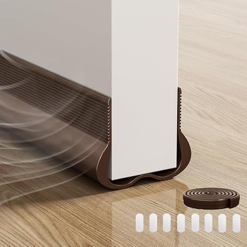 Cotensta 93cm Marrone Paraspifferi per Porte, Guarnizione per Porta per Protezione da Suoni, Umidità e Insetti, per Porte Spesse 3,5 – 4,6cm, con uno Spazio Inferiore di 0,2 – 1,5cm, (brown)