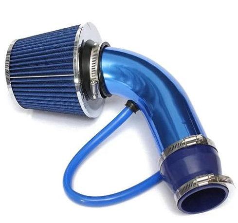 RYLFEQER Lufteinlässe Universal 76 Mm Auto Kaltlufteinlass Turbo Rohr Rohr Kit Luftfilter Lufteinlassrohr Auto Lufteinlassrohr Motor Lufteinlass Schlauch(Blue)