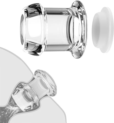 Large Hollow Peep Anal Plug with Anti-Leakage Liquid Plug Waterproof Anal Butt Plug Hollow Anal Beads Butt Plug with Stopper Tunnel Transparent Anus Dilation for Beginner Couples Adult